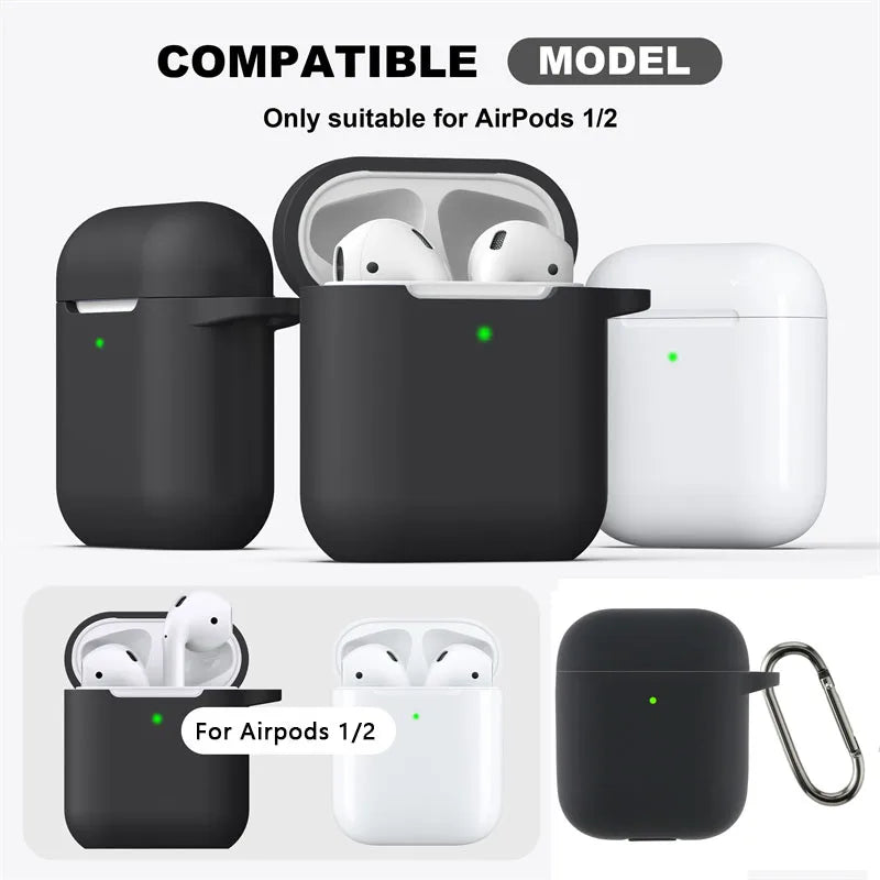 Protection for Apple Airpods 1/2 Charging Case with Keychain