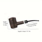 Flatbunnet pipe av tre med mål: 5.5 cm høyde, 15.7 cm lengde og 8 cm munnstykke - Tilbehøret